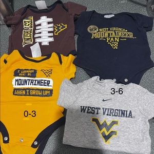 Lot of 4 0-6 month mountaineer onesies